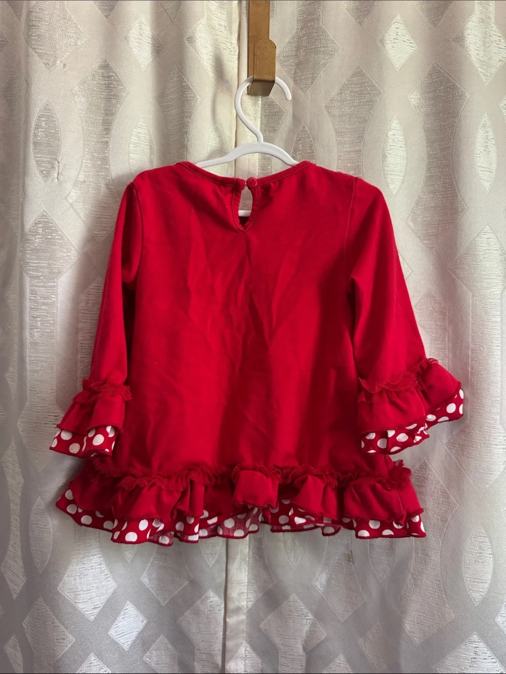 Rare Editions Christmas Ruffle Top - Picture 4 of 5